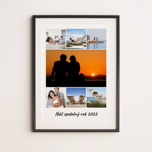 Fotokoláž s textom pre zaľúbených